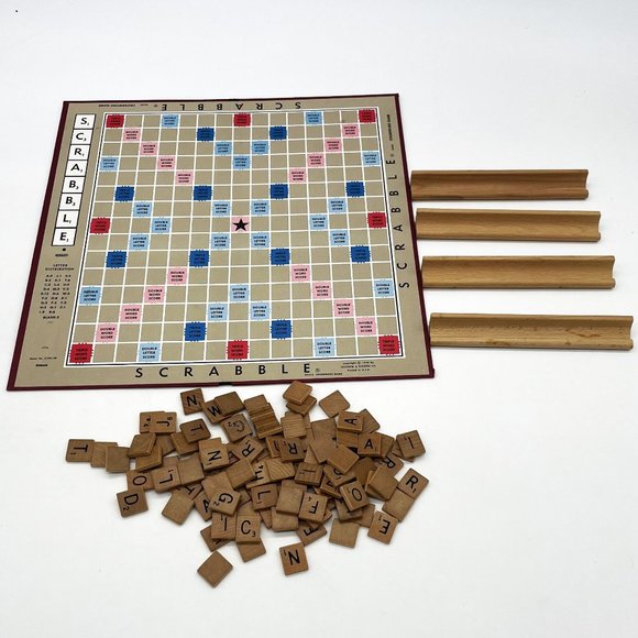 Vtg 1983 Scrabble Crossword Board Game No 17 Original Pieces-Holders-Board-Box - Picture 1 of 7